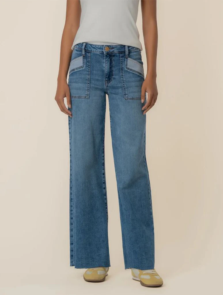 Kut From The Kloth Maya Porkshop Pocket Wide Leg Jeans