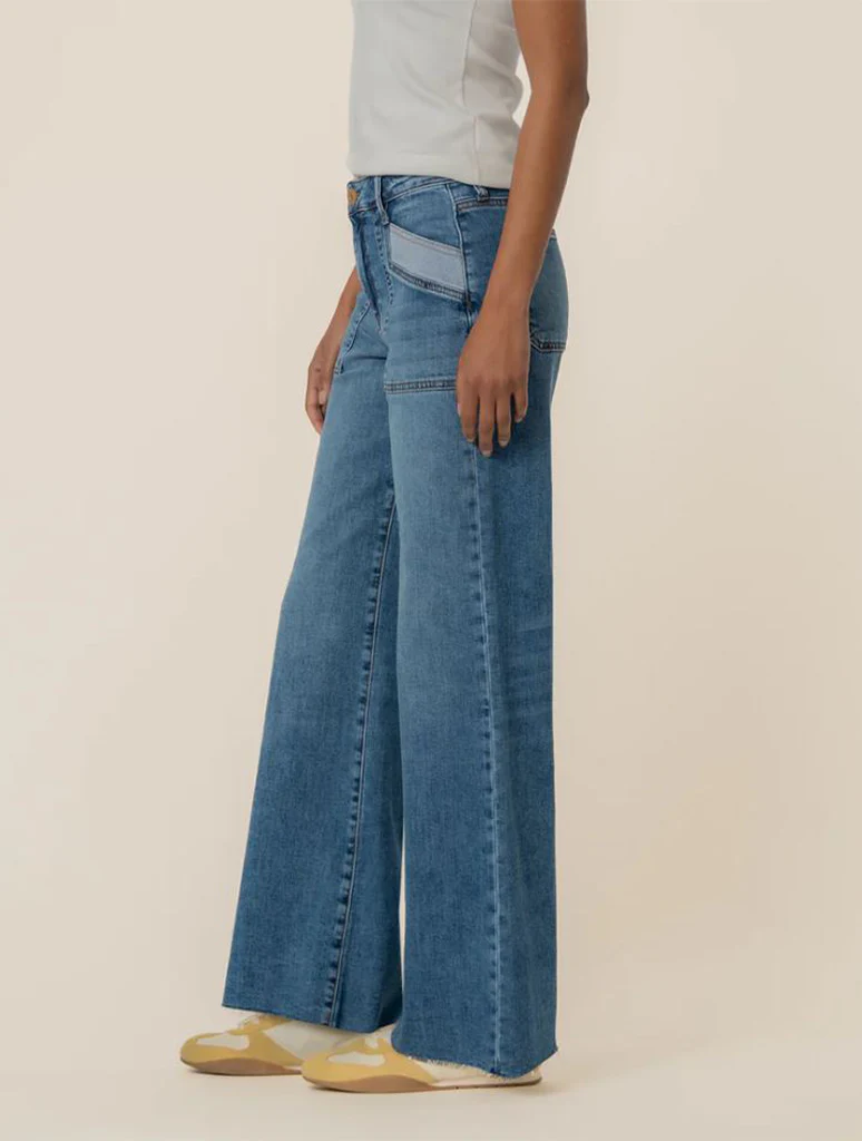 Kut From The Kloth Maya Porkshop Pocket Wide Leg Jeans - Image 2