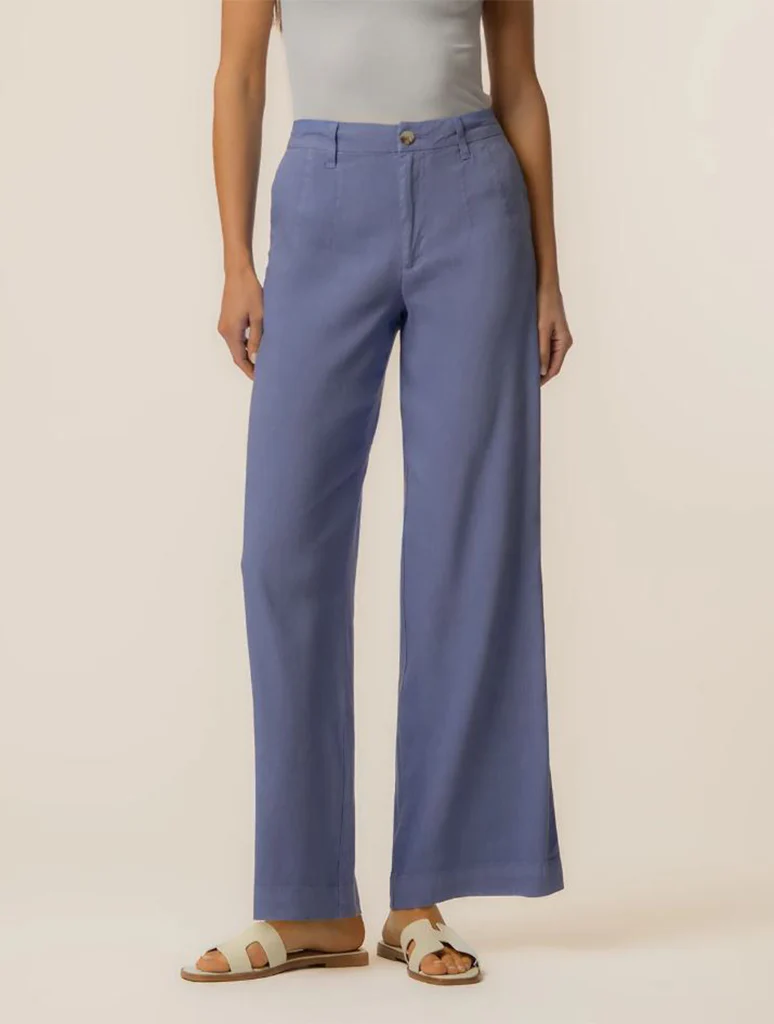 Kut From The Kloth Meg High Rise Wide Leg Linen Pants with Front Pleats - Image 4
