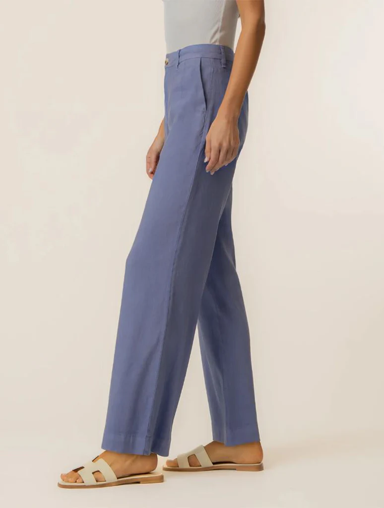 Kut From The Kloth Meg High Rise Wide Leg Linen Pants with Front Pleats - Image 5