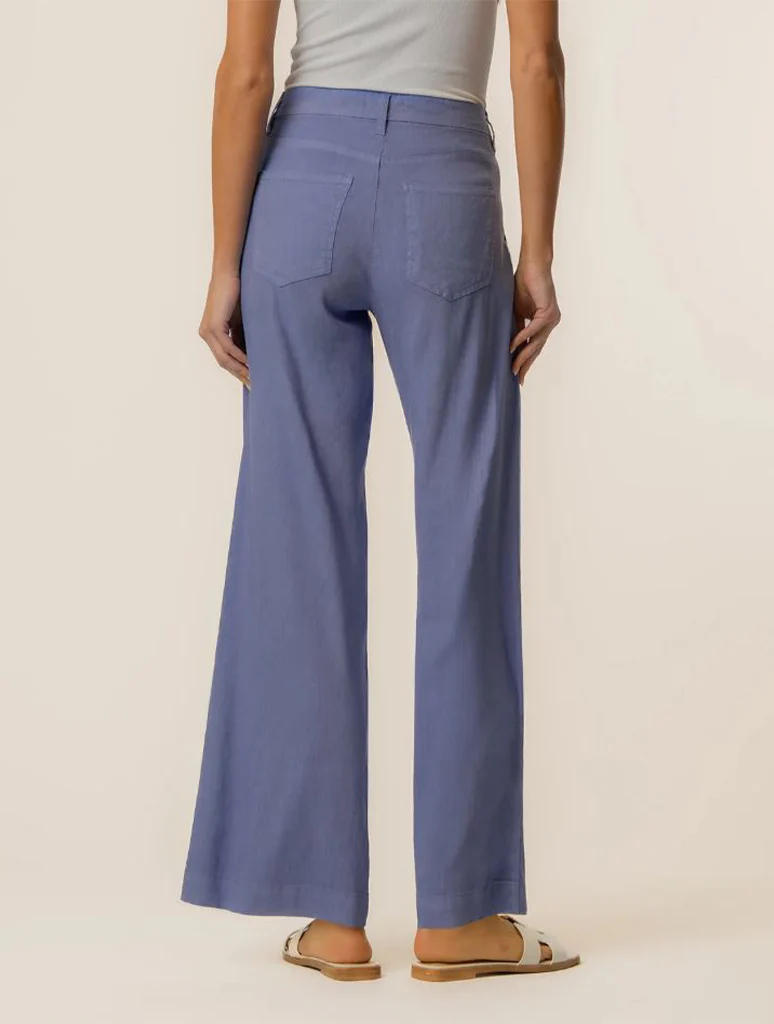 Kut From The Kloth Meg High Rise Wide Leg Linen Pants with Front Pleats - Image 6