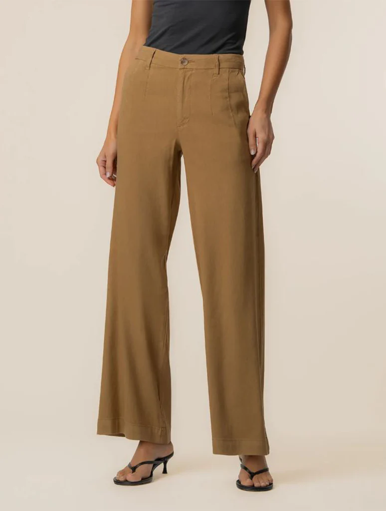 Kut From The Kloth Meg High Rise Wide Leg Linen Pants with Front Pleats - Image 7