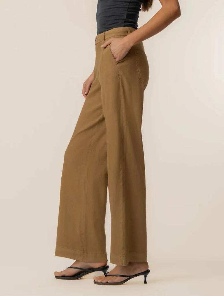 Kut From The Kloth Meg High Rise Wide Leg Linen Pants with Front Pleats - Image 8