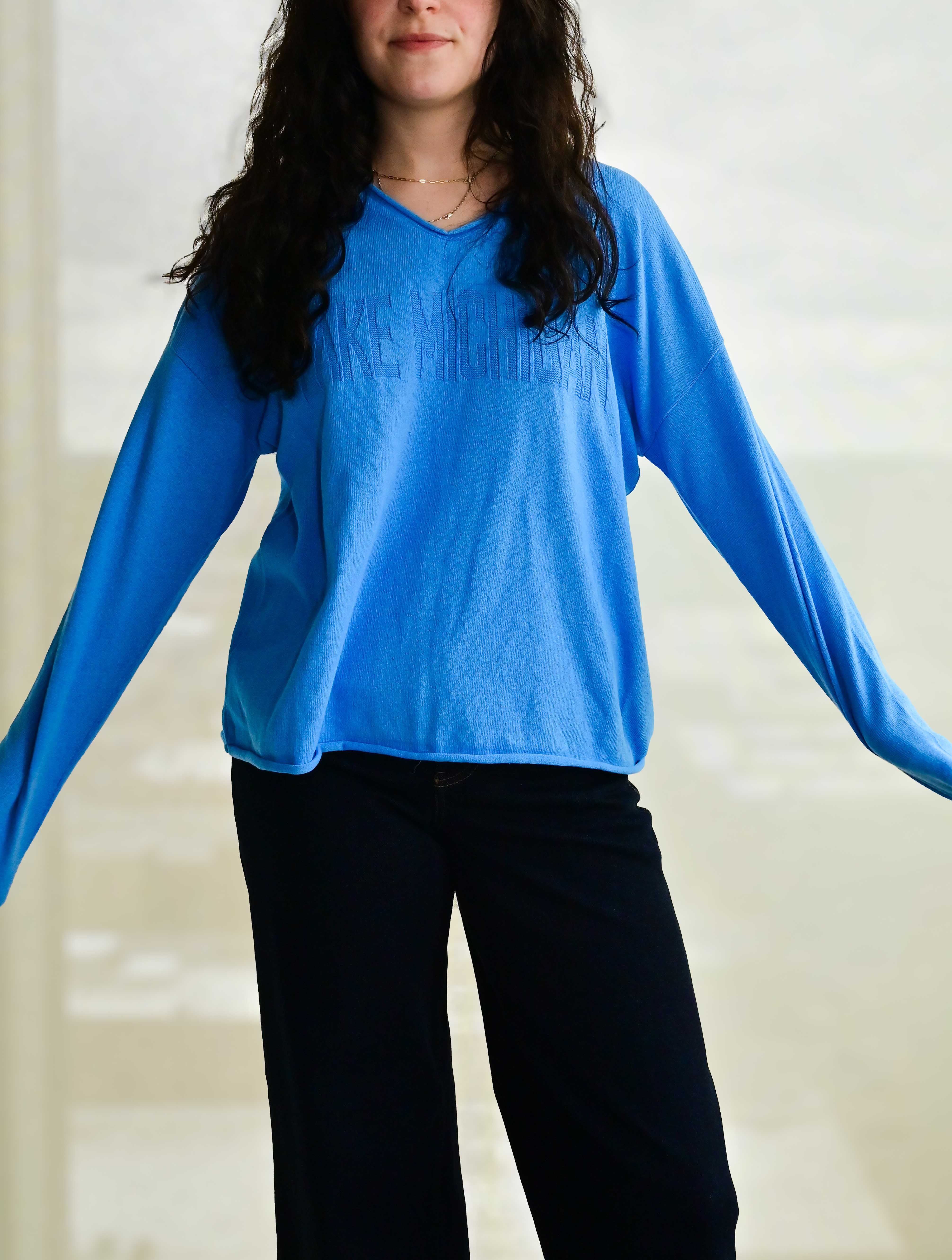 "Lake Michigan" V-Neck Sweater - Image 2