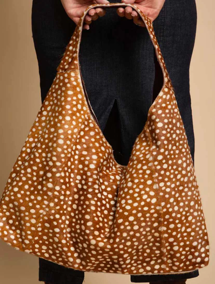 Lindsey Hair-On Leather Shoulder Bag - Image 2