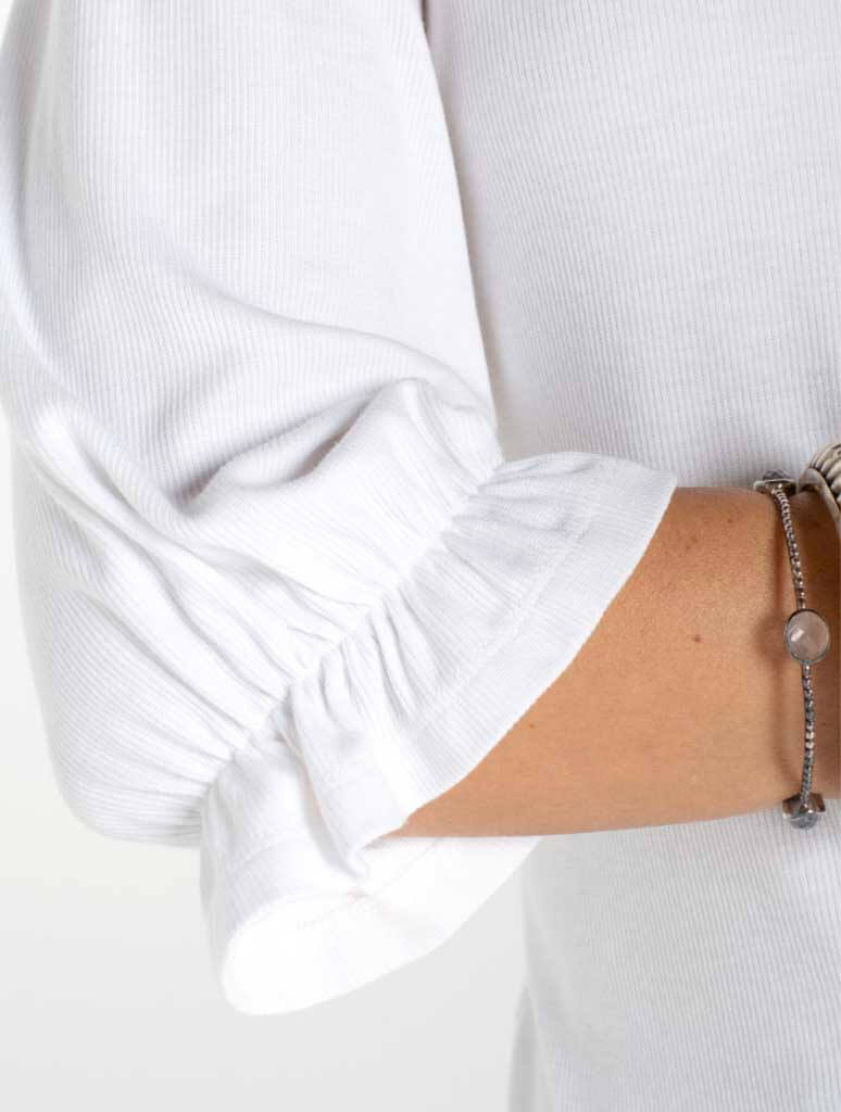 Liverpool Elbow Sleeve Notch Knit Tee - Image 3