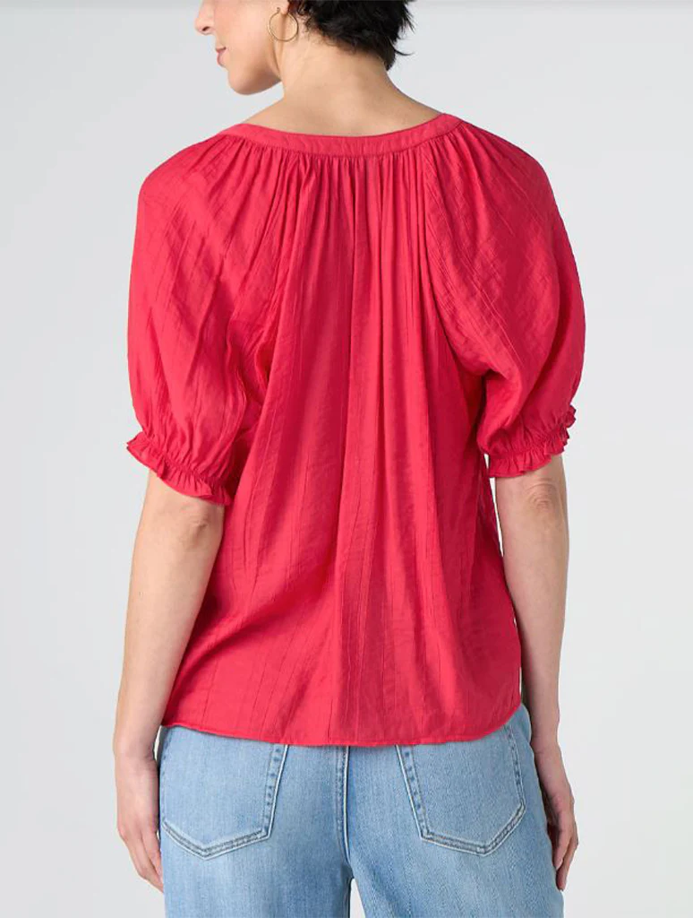 Liverpool Short Sleeve Half Placket Woven Blouse - Image 2