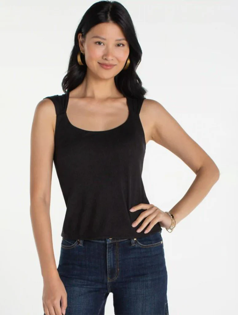 Liverpool Sleeveless Built-In Bra Knit Top