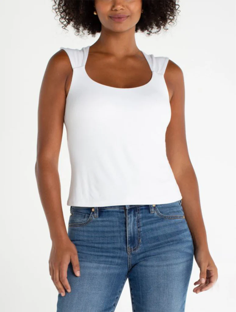 Liverpool Sleeveless Built-In Bra Knit Top - Image 3