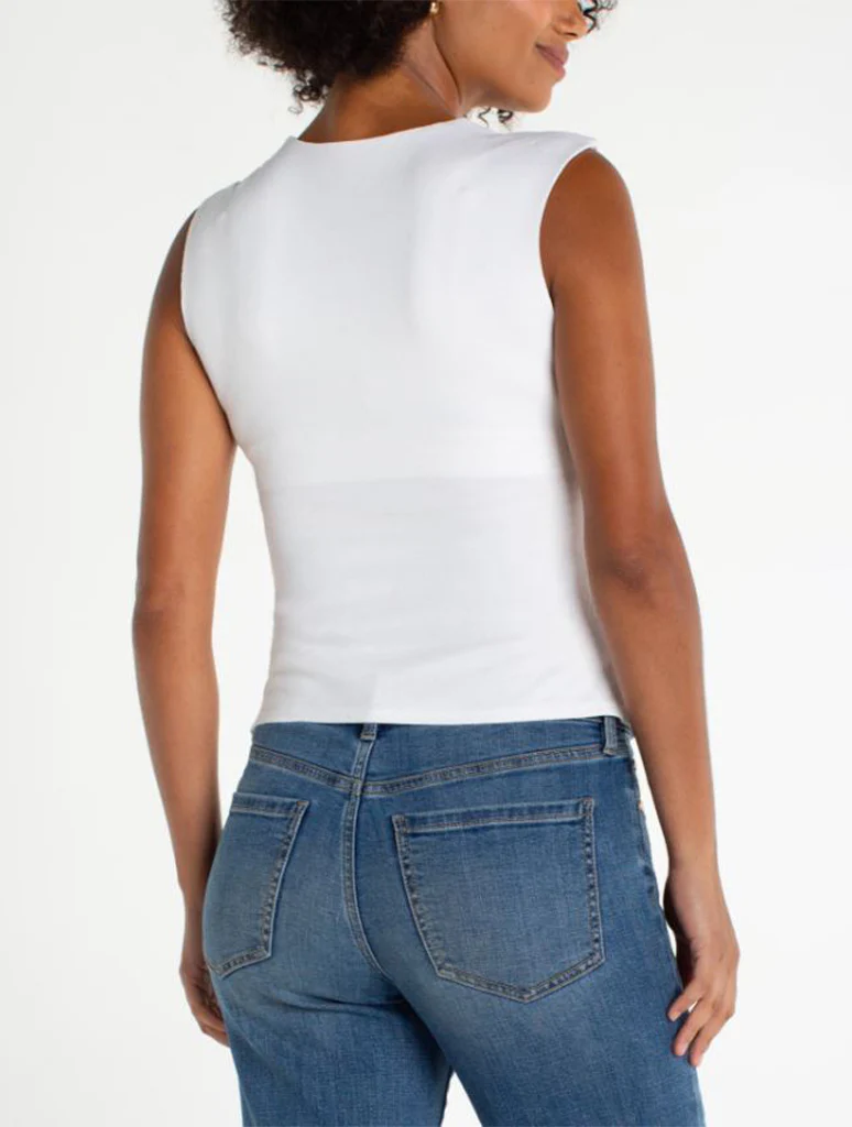 Liverpool Sleeveless Built-In Bra Knit Top - Image 4