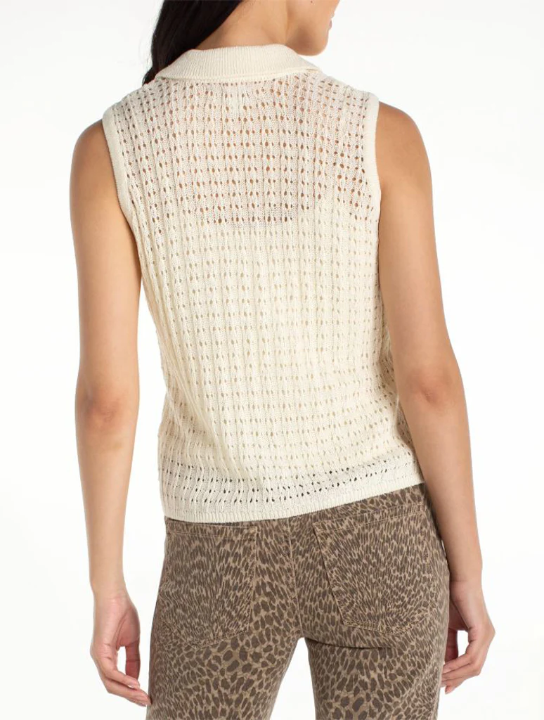 Liverpool Sleeveless Johnny Collar Sweater - Image 2