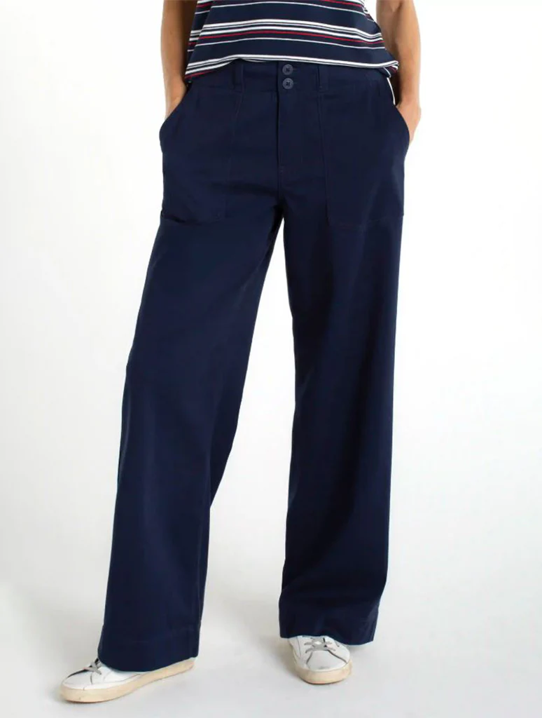 Liverpool Utility Patch Pocket Wide Leg Pant