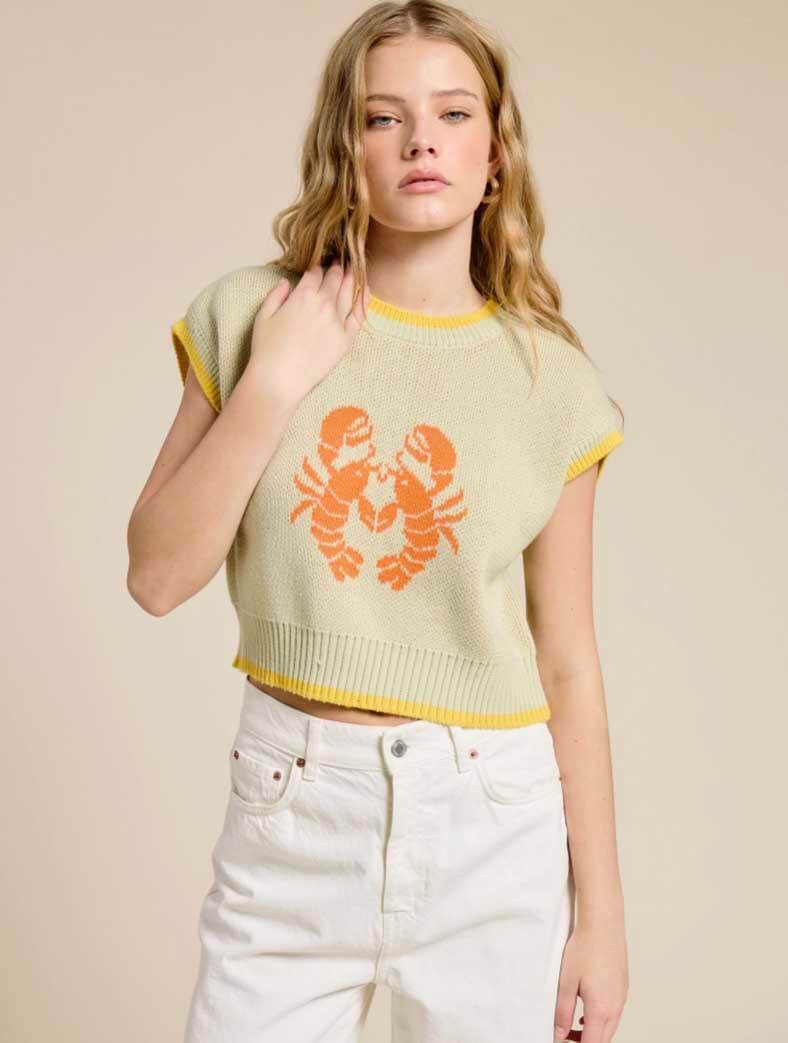 Loving Lobsters Short Sleeve Sweater