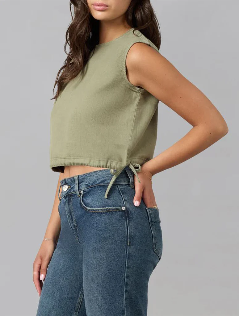 Lola Denim Liel Cotton Twill Top - Image 2