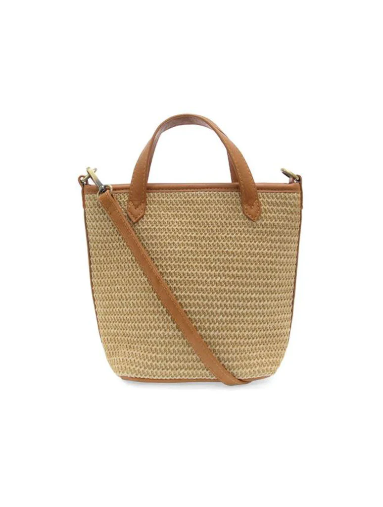 Mini Straw Bucket Crossbody