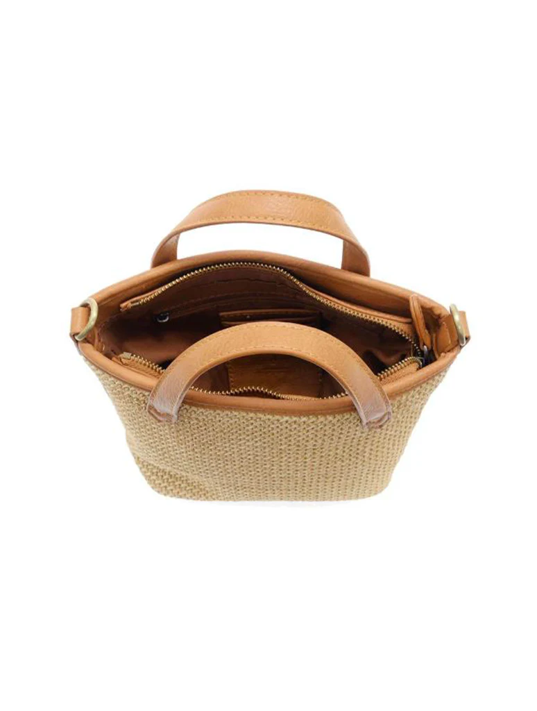 Mini Straw Bucket Crossbody - Image 3