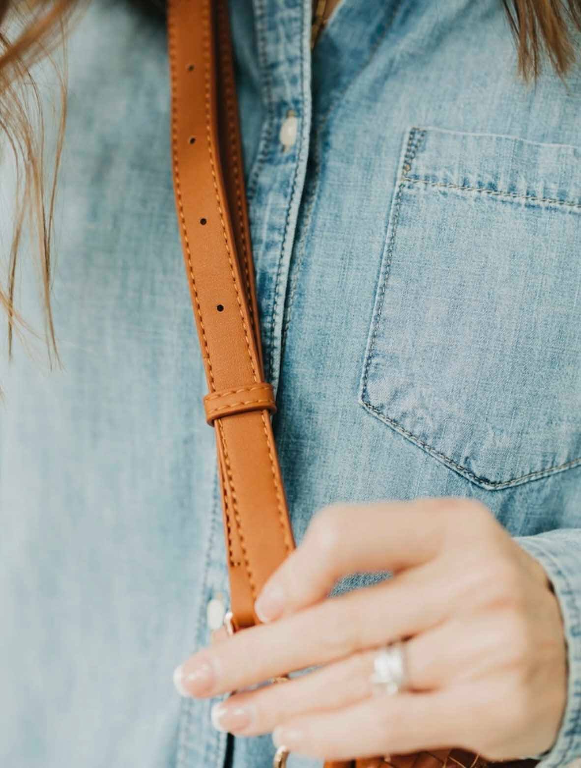 Minimalist Vegan Leather Crossbody Strap - Image 3