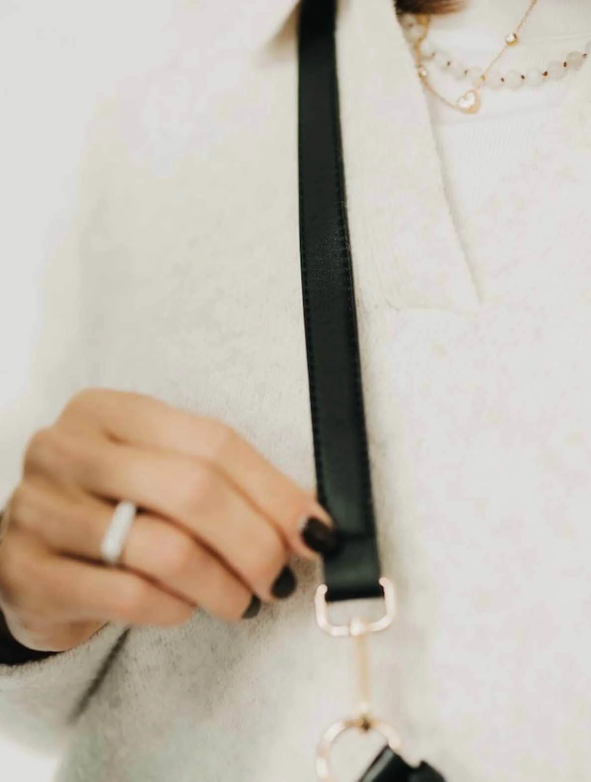 Minimalist Vegan Leather Crossbody Strap - Image 9
