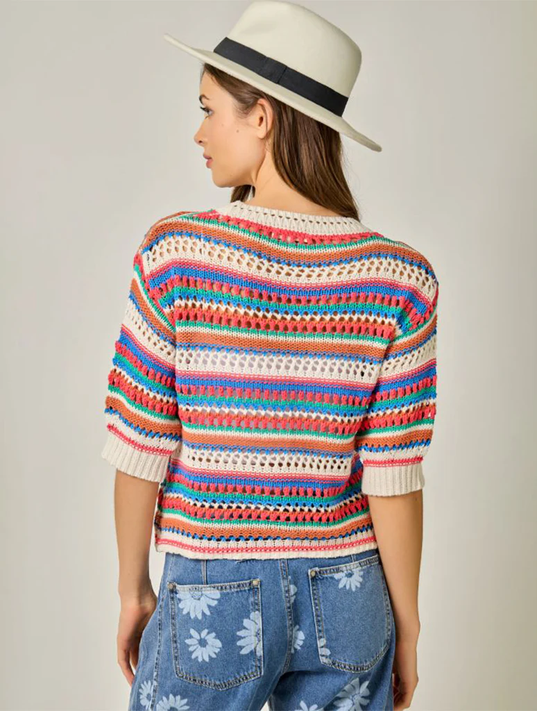 Multi Stripe Summer Cardigan - Image 3