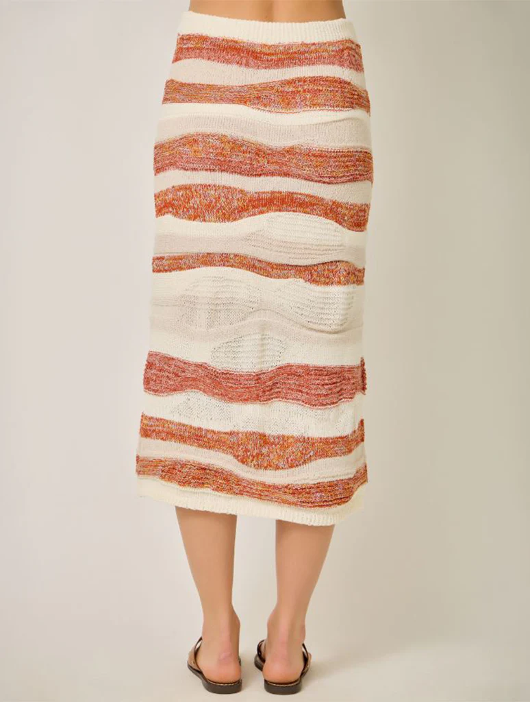 Multi Stripe Sweater Skirt - Image 3