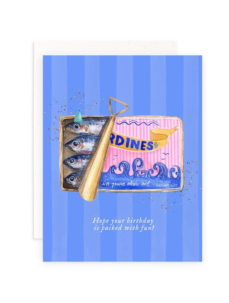 Packed With Fun Sardine Birthday Card