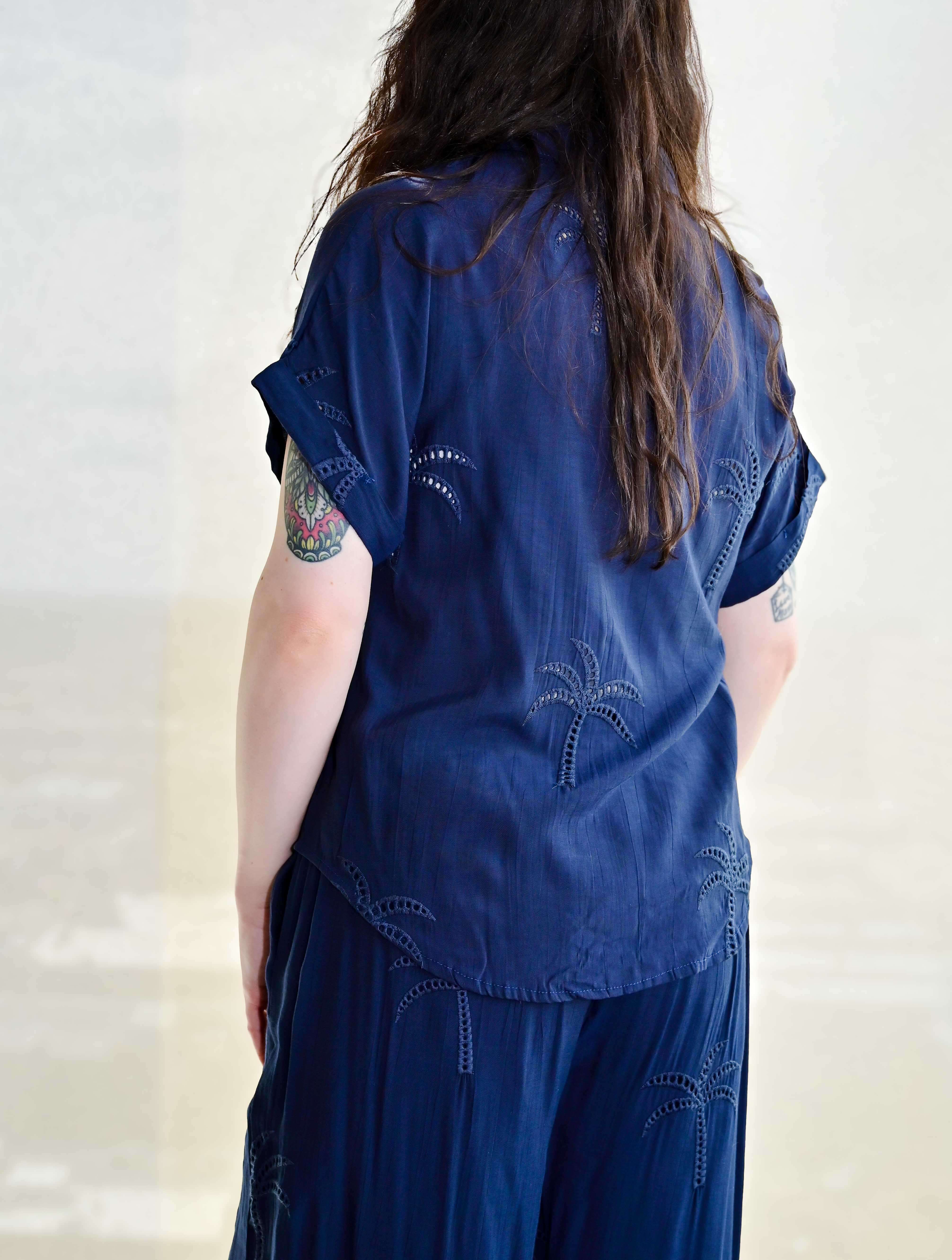 Palm Tree Eyelet Top - Image 3