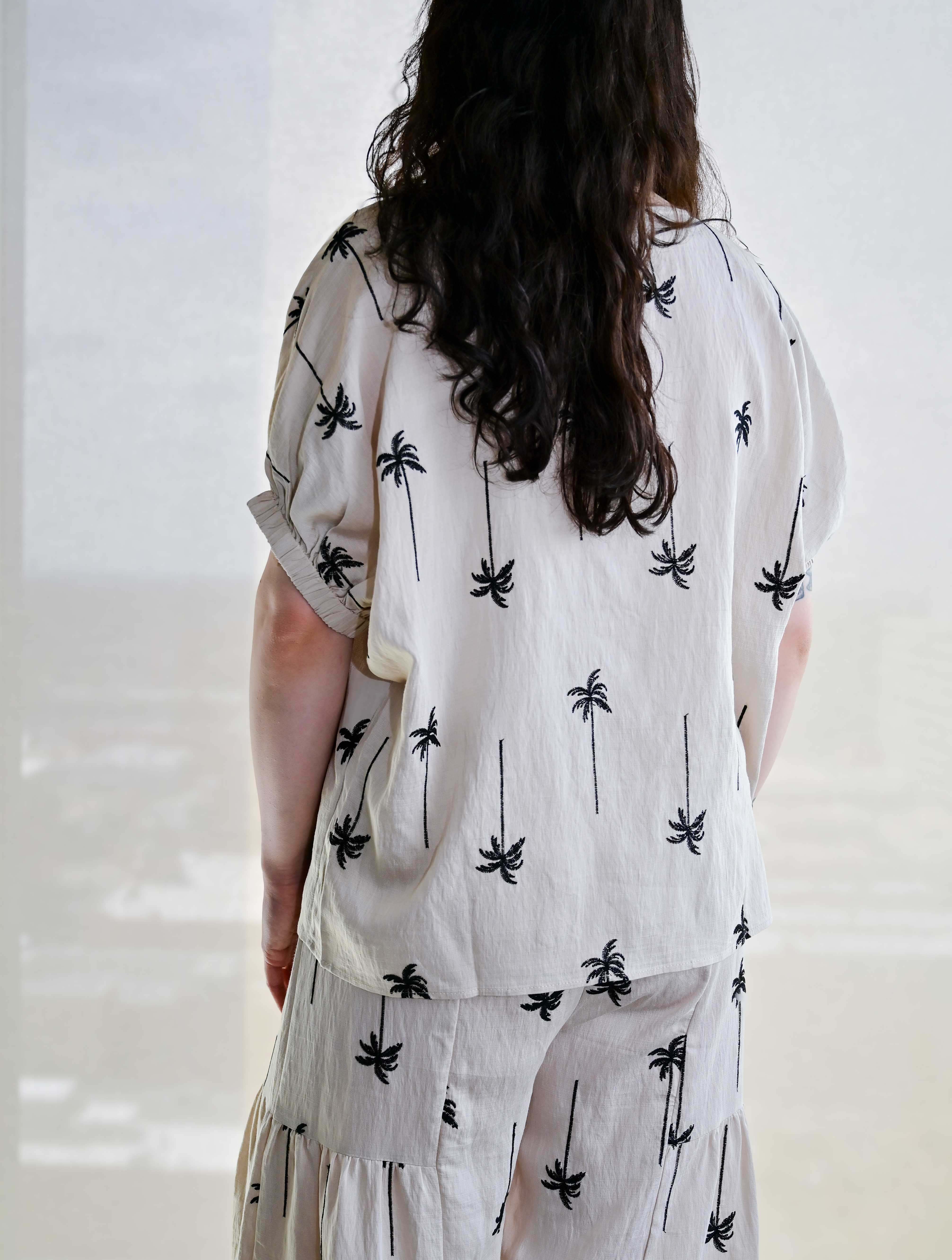 Palm Tree Print Top - Image 2
