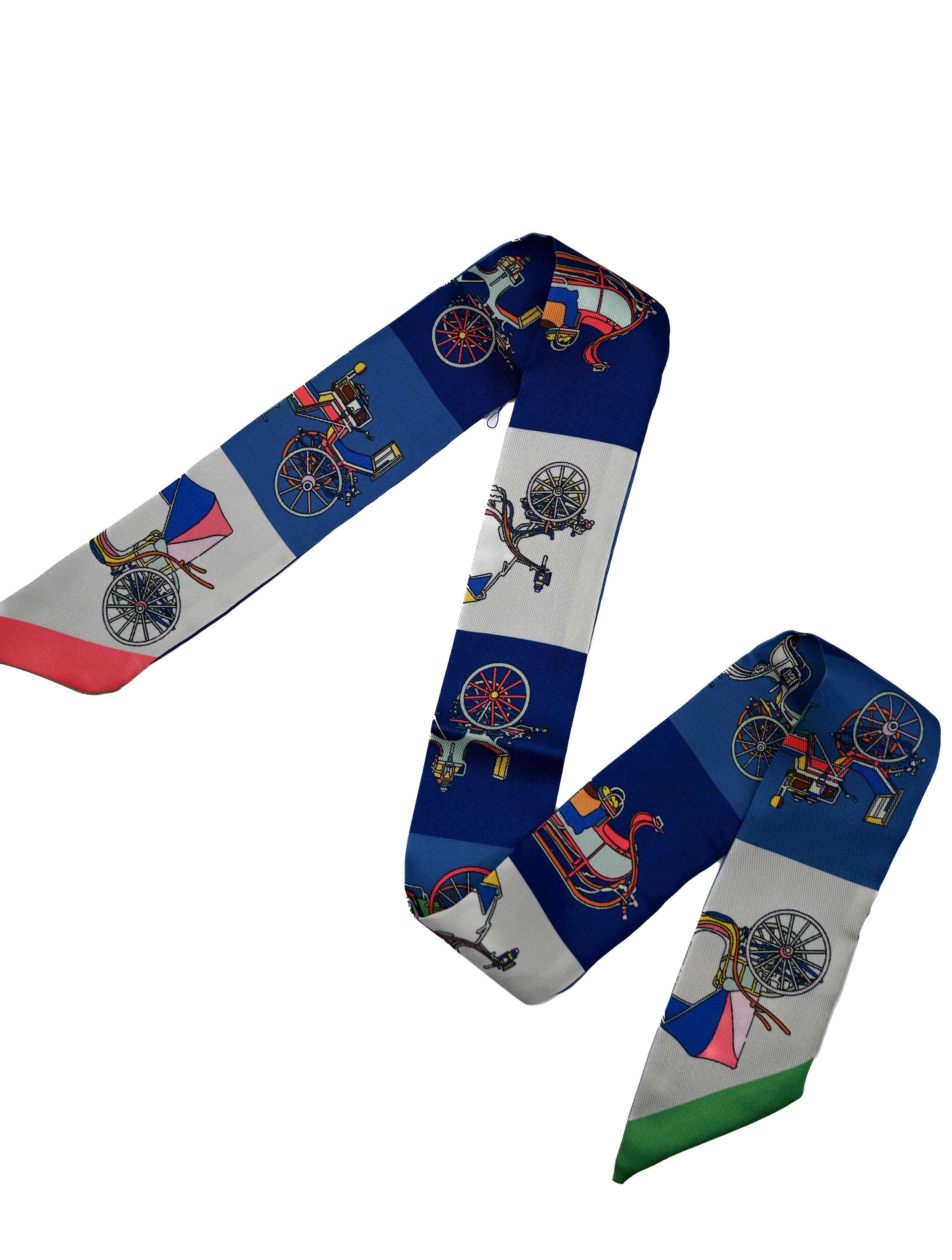 Patterned Lightweight Twilly Scarf - Image 5