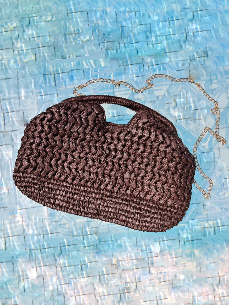 Portofino Straw Clutch
