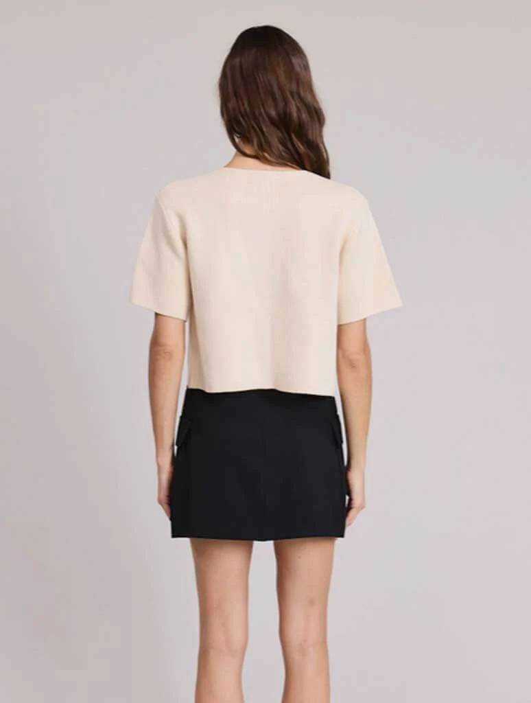 Short Sleeve Cardigan with Gold Button Detail - Image 4