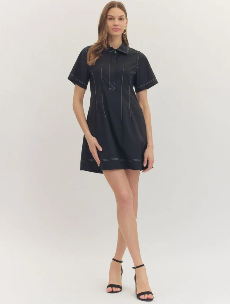 Short Sleeve Dress With Pockets