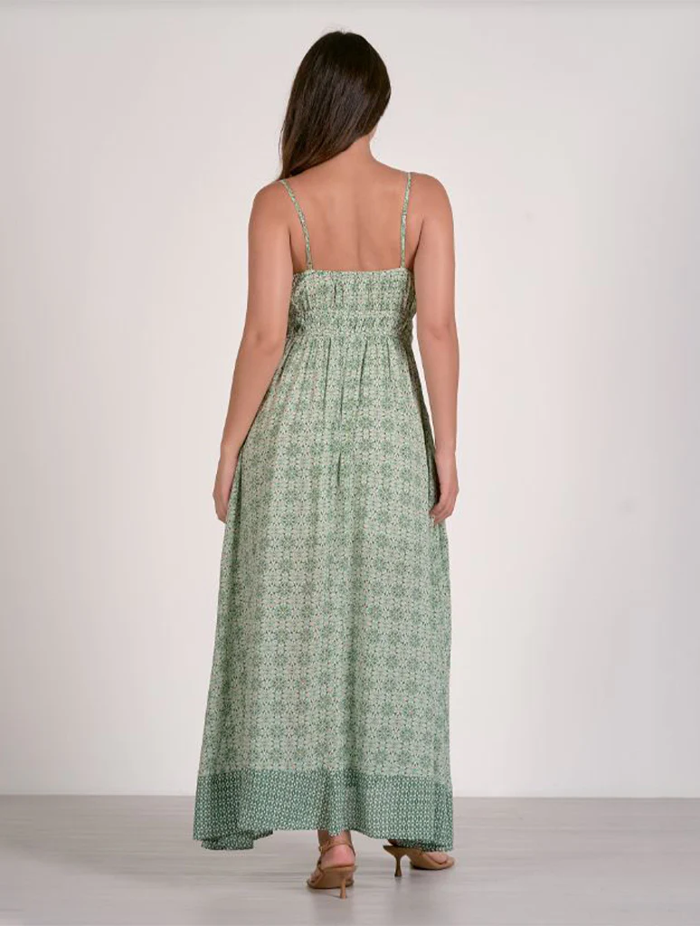 Spaghetti Strap Maxi Dress With Tie - Image 3