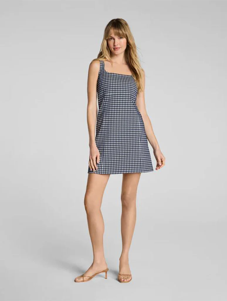 SPANX Ponte Jacquard Square Neck Mini Dress