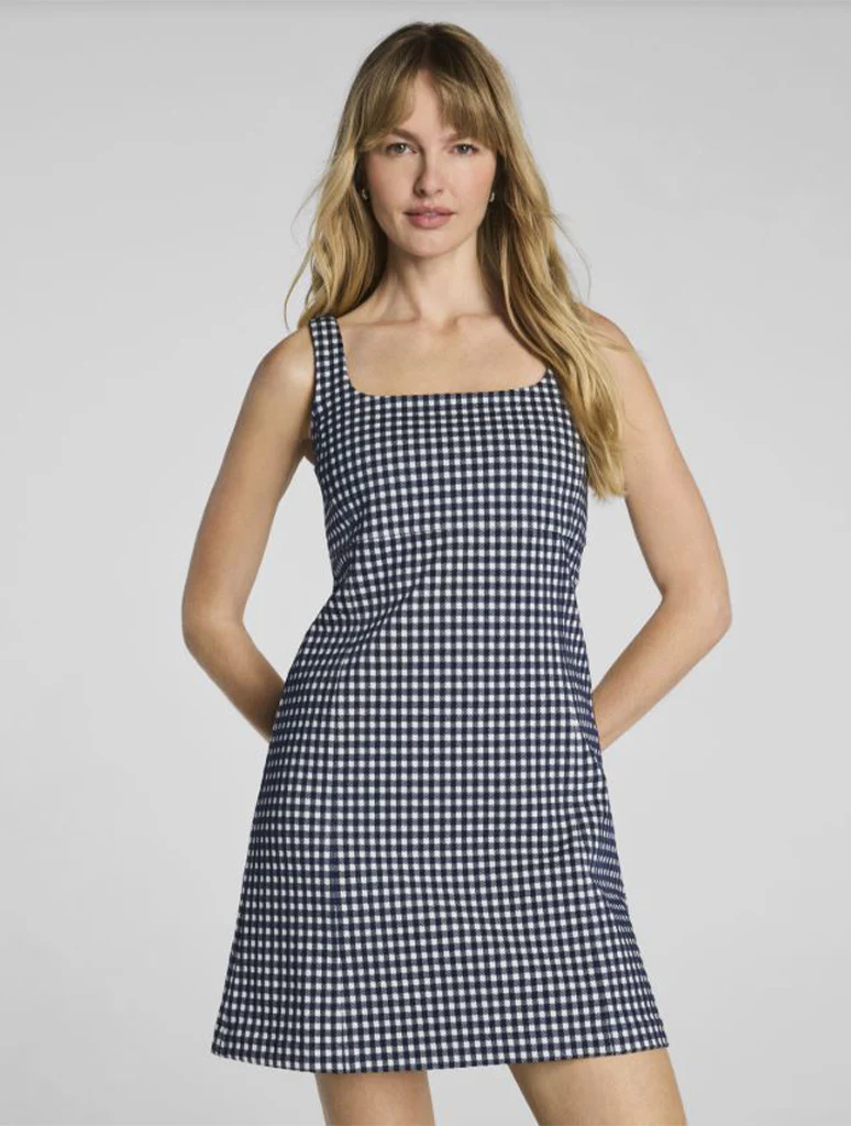 SPANX Ponte Jacquard Square Neck Mini Dress - Image 2