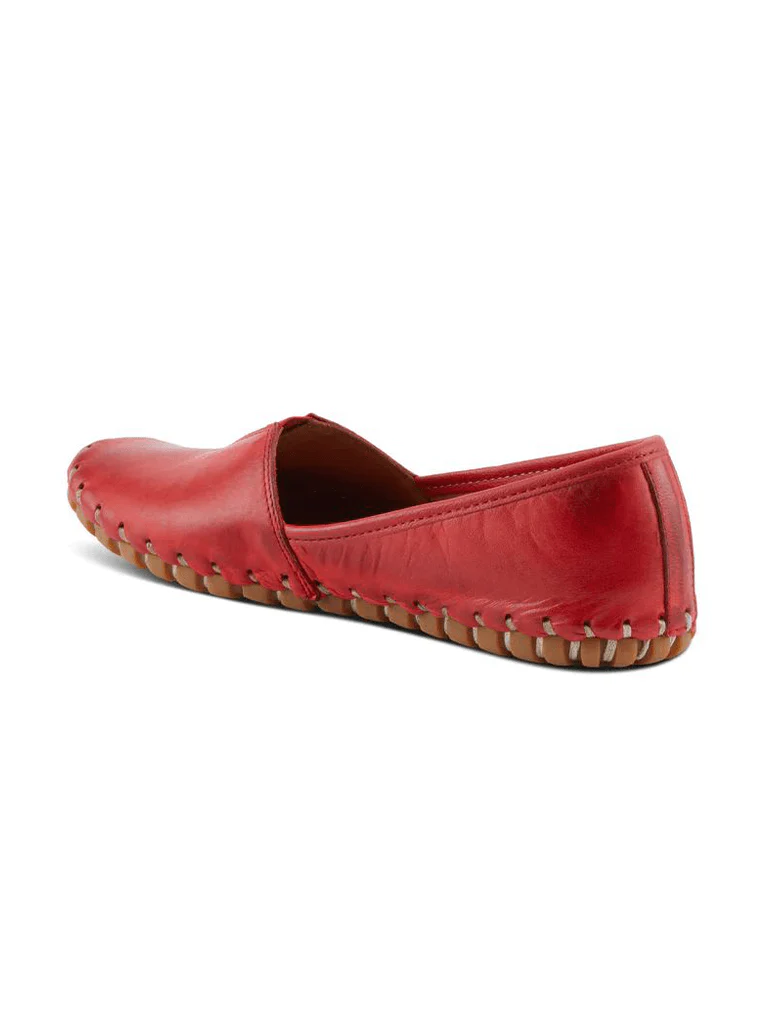 Spring Step Kathaleta Slip On Shoe in Red Leather - Image 3