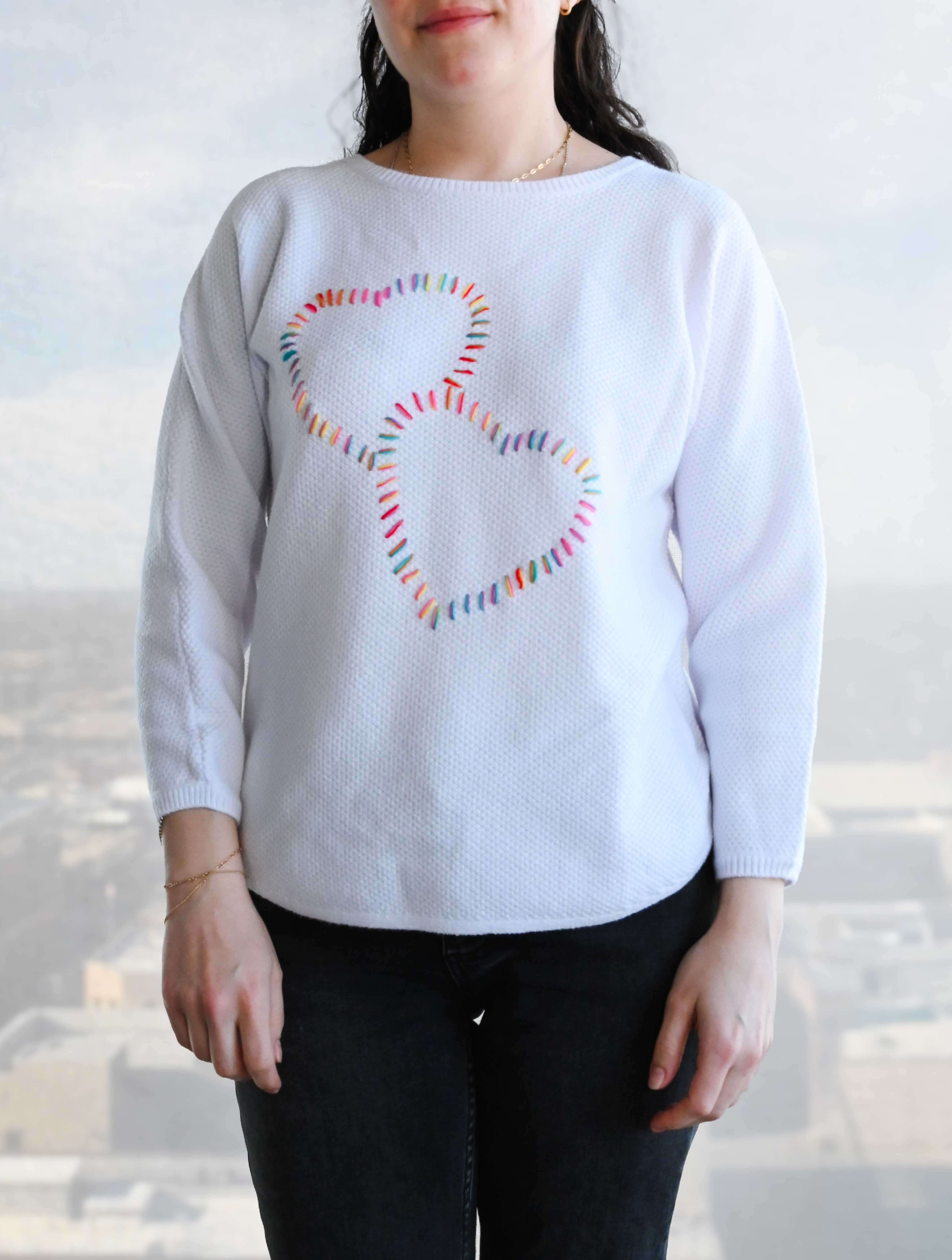 Stitched Heart Long Sleeve Sweater (Final Sale) - Image 3