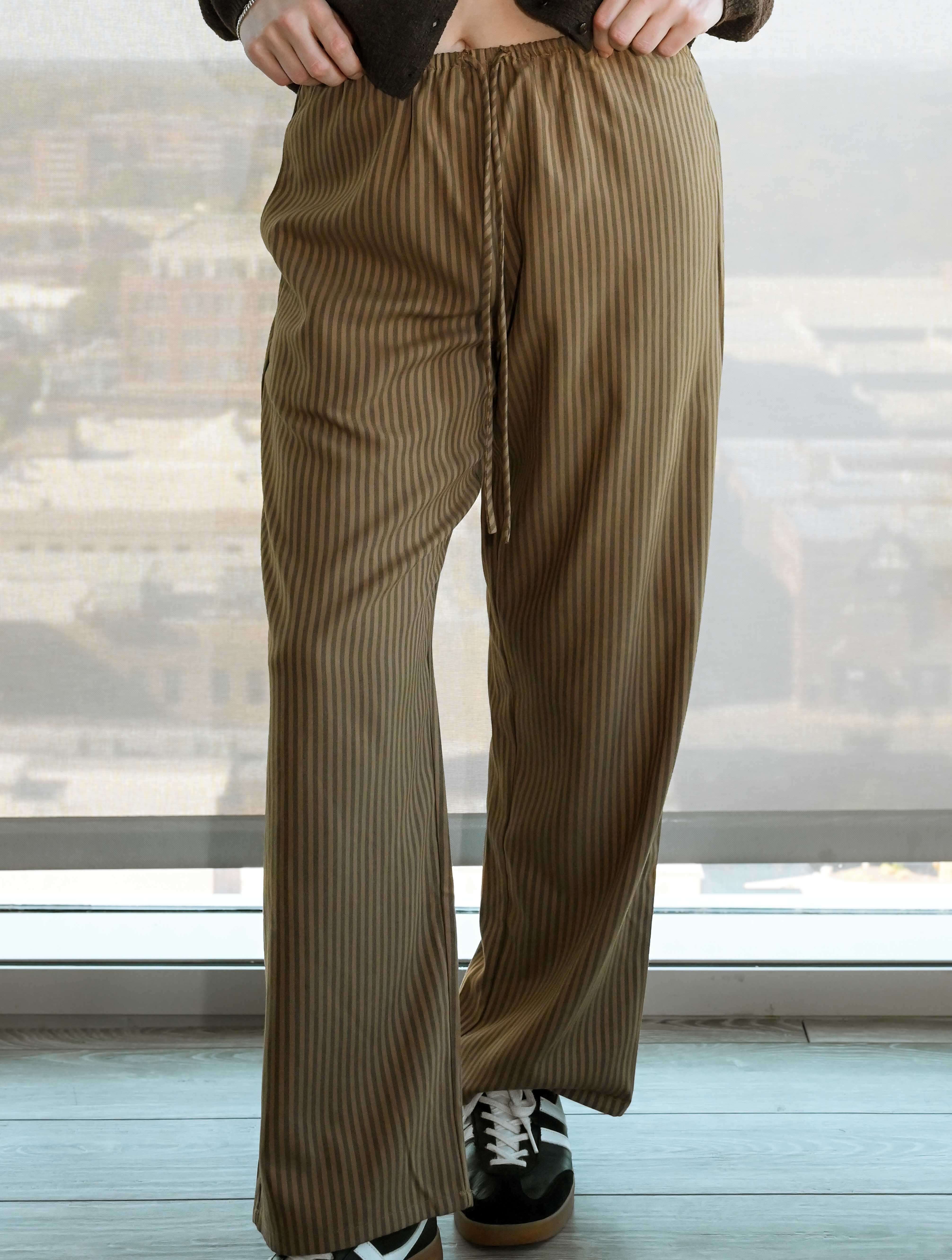 Striped Drawstring Pants - Image 3