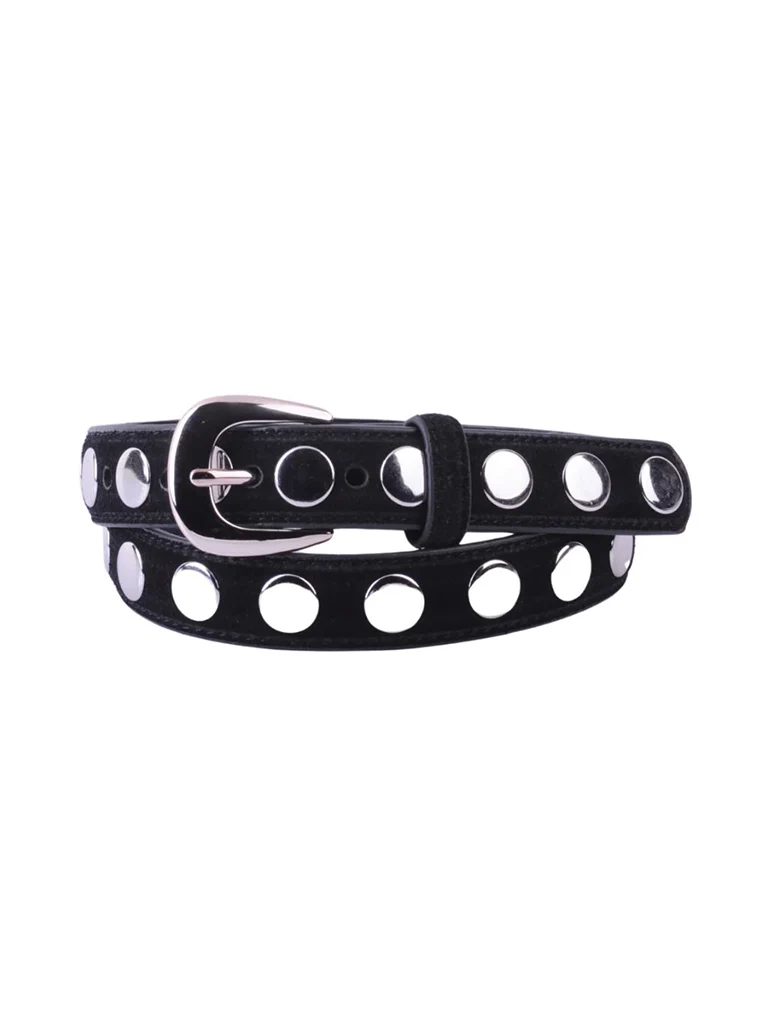 Studded Suede Leather Belt - Image 2
