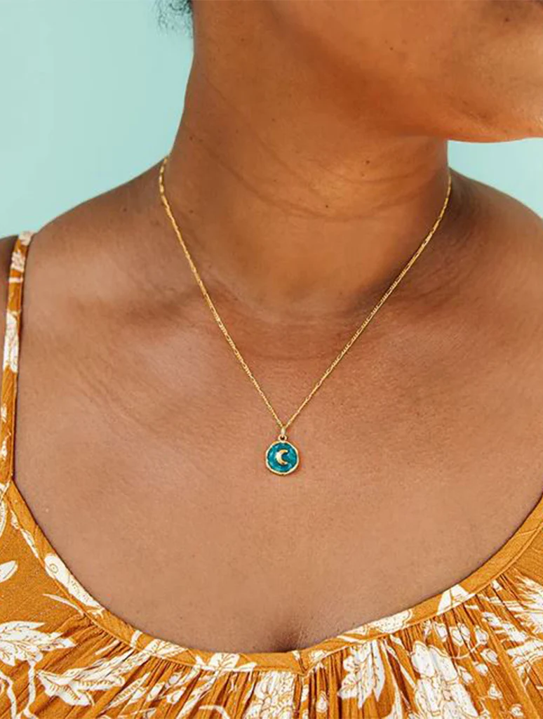 Teal Moon Necklace - Image 2