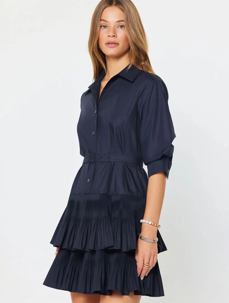 Tiered Button Down Shirt Mini Dress - Image 2