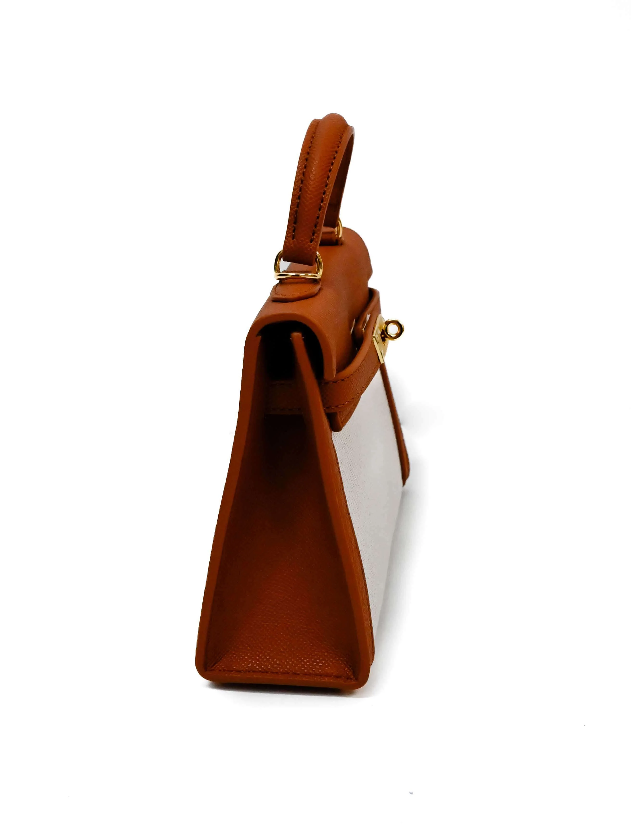 Tiny Woven and Faux Leather Top Handle Purse - Image 4