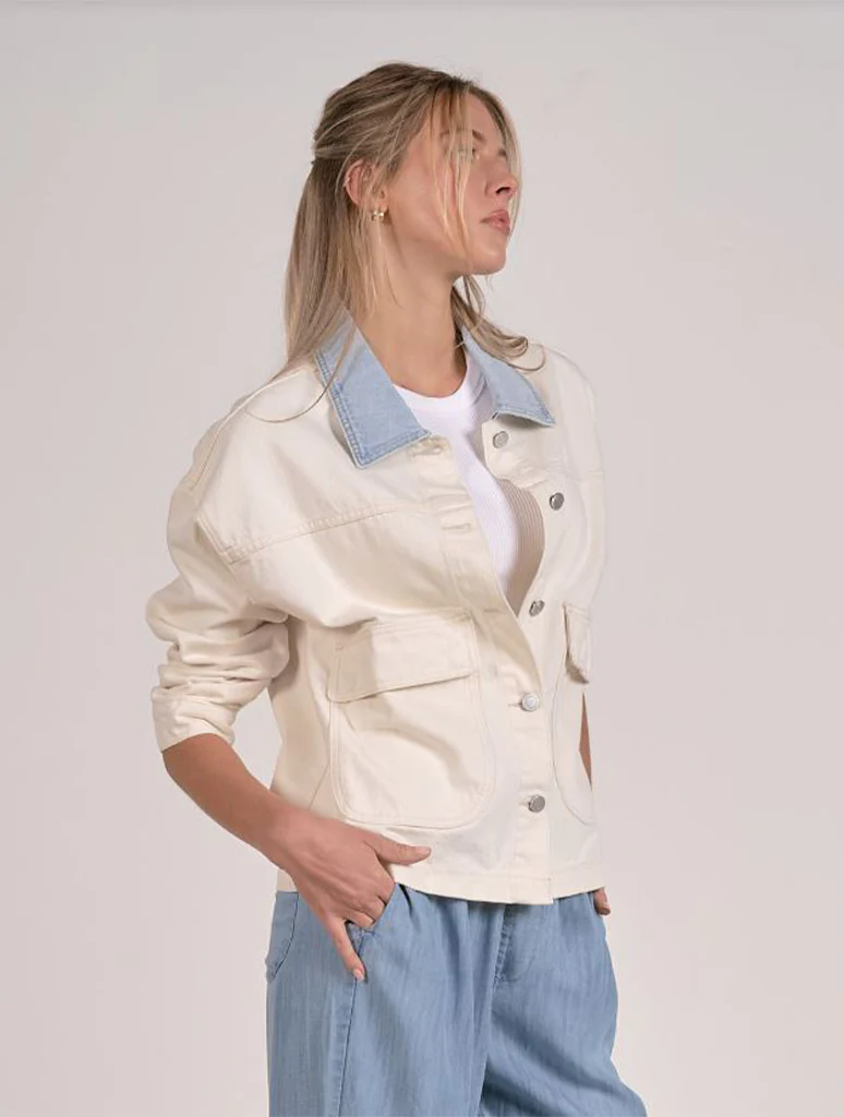 Two-Tone Denim Jacket - Image 2