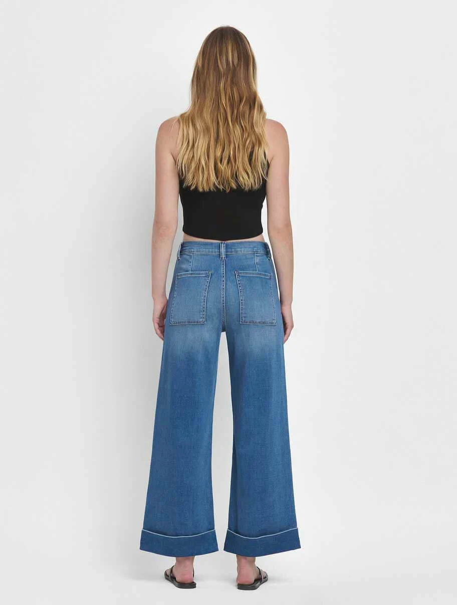 Vervet Kris High Rise Super Soft Baggy Wide Leg Jeans - Image 7