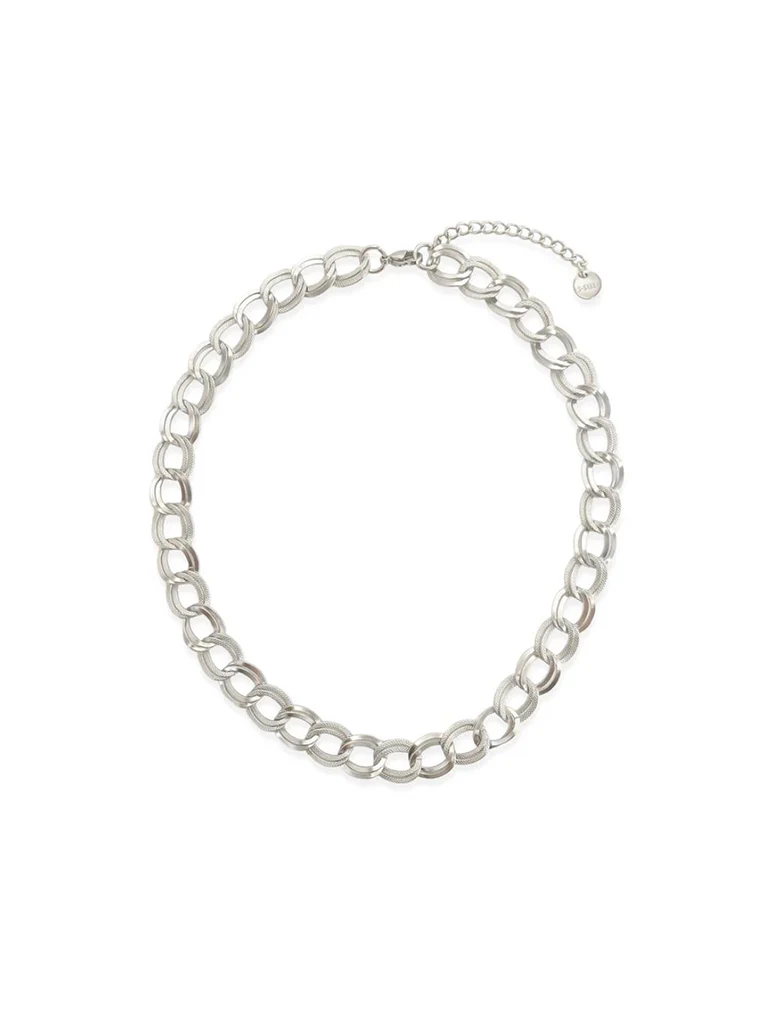 Water Resistant Double Oval Chain Necklace - Image 3