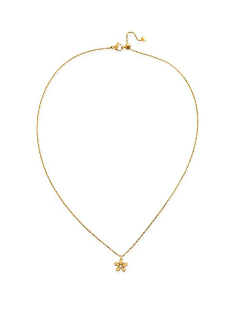 Water Resistant Flower Pendant Necklace
