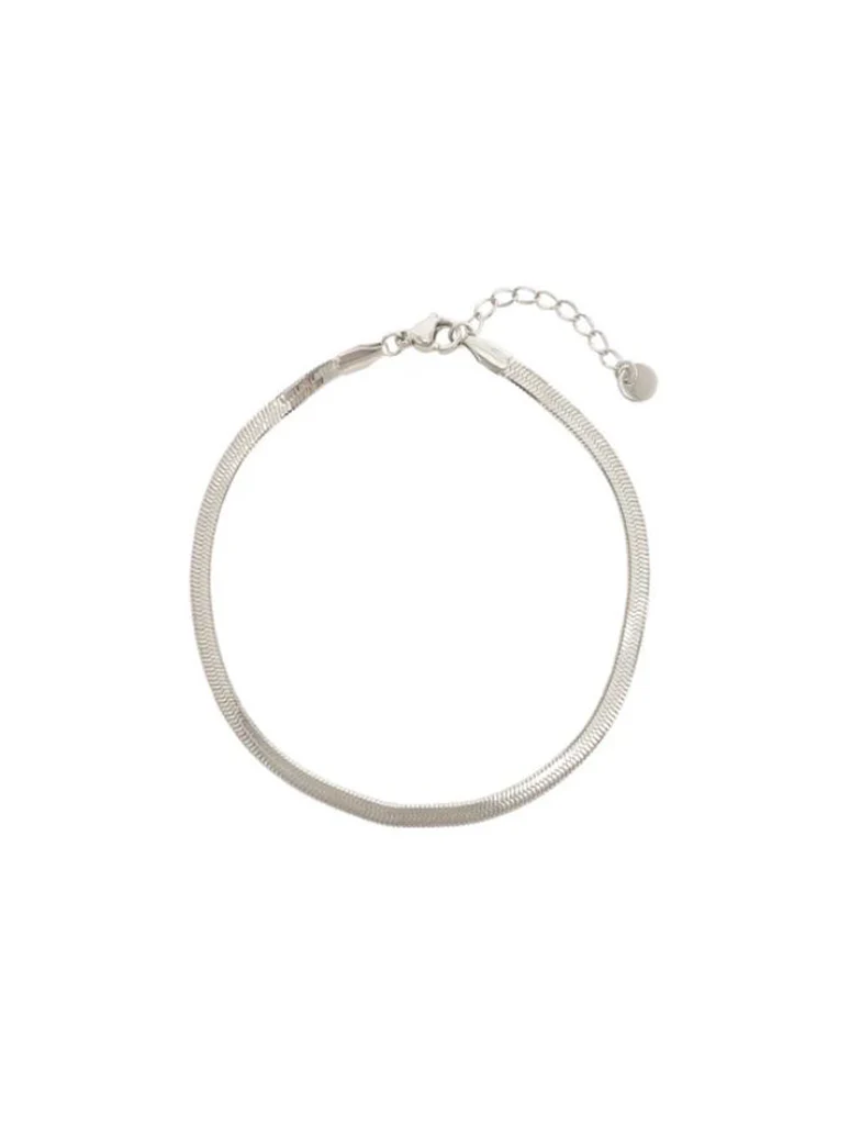 Water Resistant Herringbone Chain Anklet - Image 2