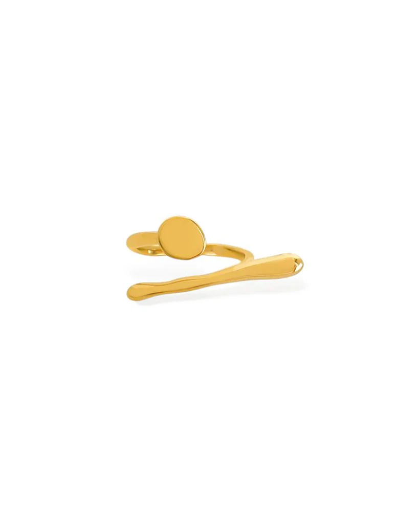 Water Resistant Open Front Abstract Ring