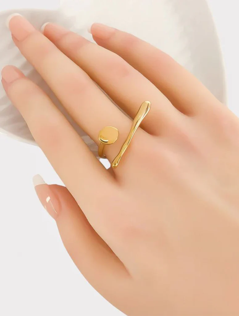 Water Resistant Open Front Abstract Ring - Image 2