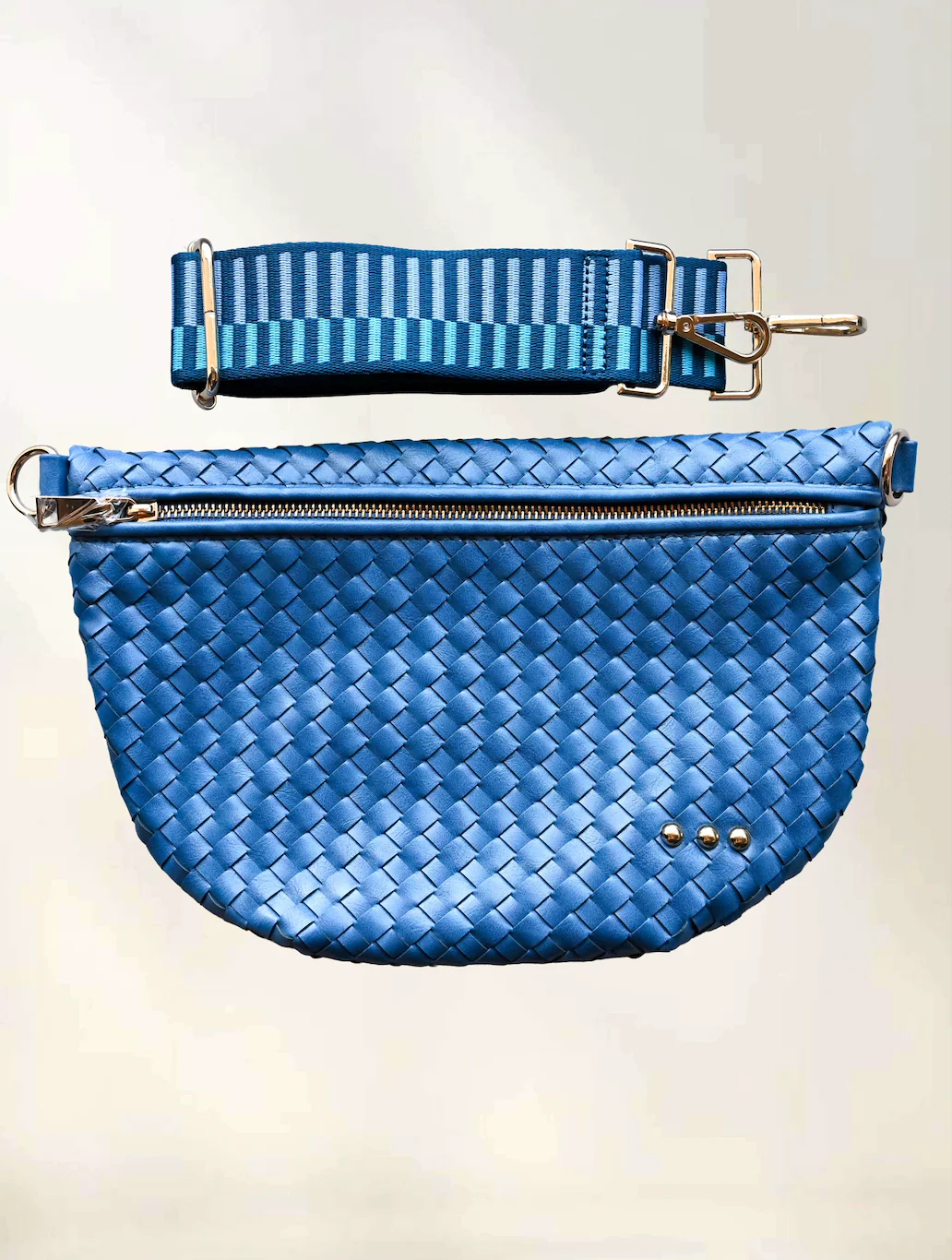Westlyn Woven Bum Bag with Studded Detail - Image 15