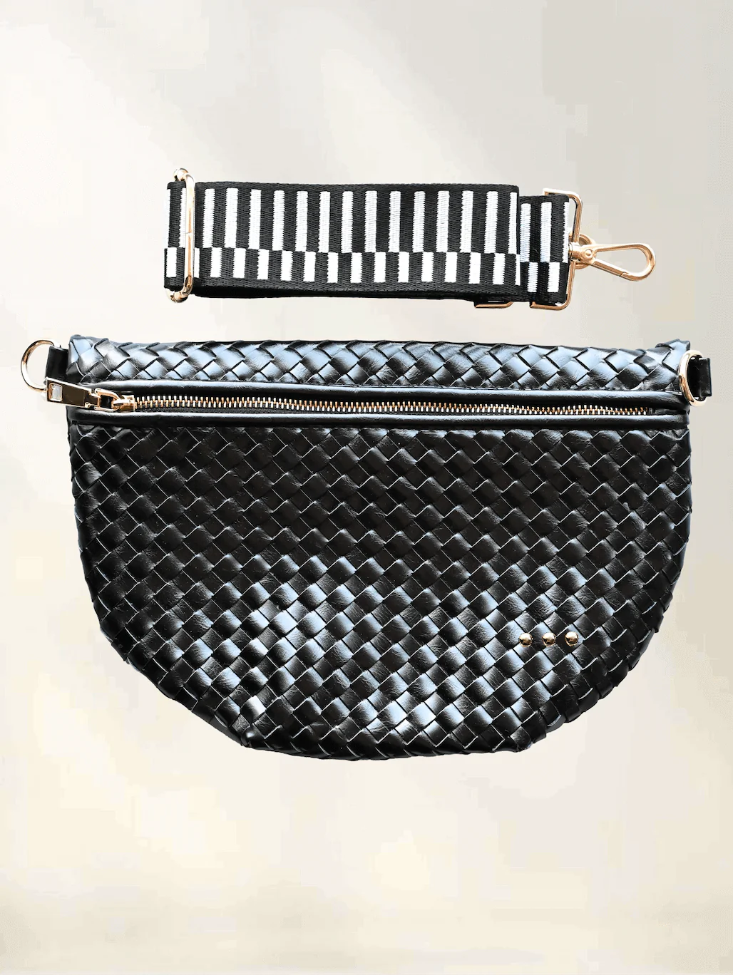 Westlyn Woven Bum Bag with Studded Detail - Image 19